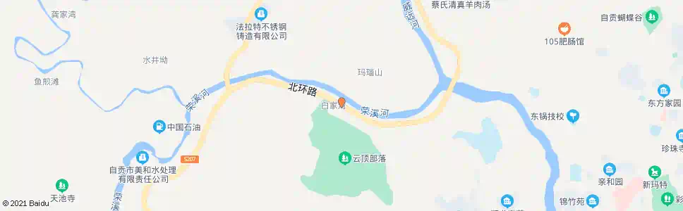 自贡白家湾招呼站_公交站地图_自贡公交_妙搜公交查询2025