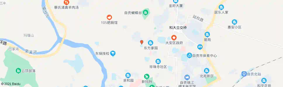 自贡黄桷坪路_公交站地图_自贡公交_妙搜公交查询2025