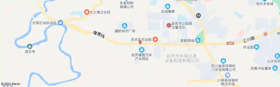 自贡庞大集团汽贸城_公交站地图_自贡公交_妙搜公交查询2025