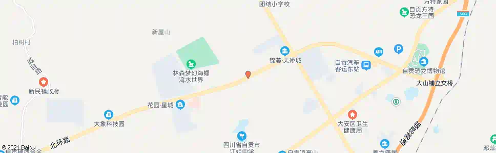 自贡怡景园_公交站地图_自贡公交_妙搜公交查询2025