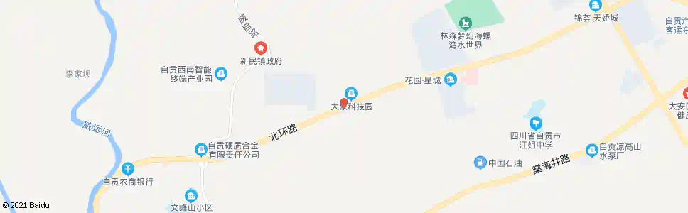 自贡董家_公交站地图_自贡公交_妙搜公交查询2025
