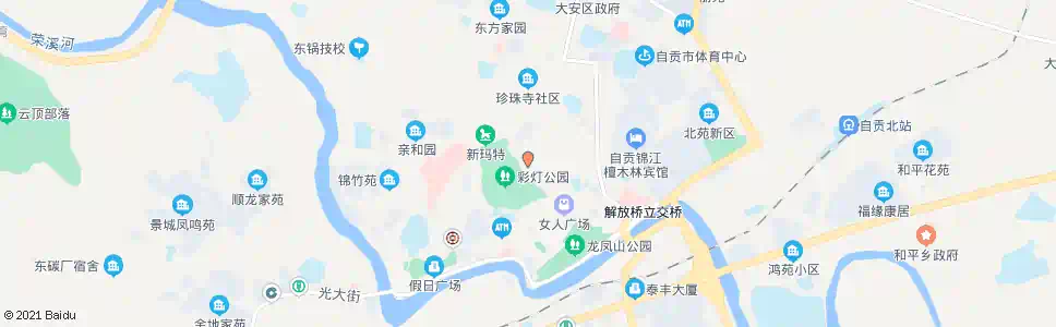 自贡东方广场_公交站地图_自贡公交_妙搜公交查询2025