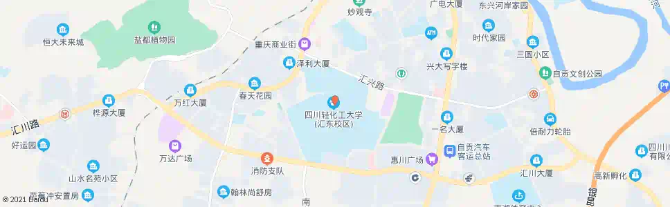 自贡四川理工学院_公交站地图_自贡公交_妙搜公交查询2025