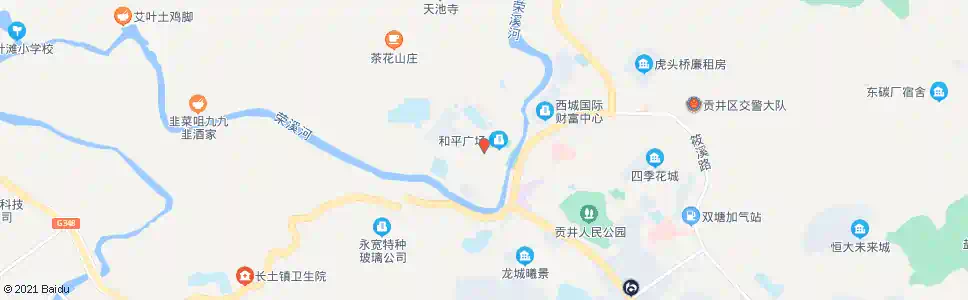 自贡和平广场_公交站地图_自贡公交_妙搜公交查询2025