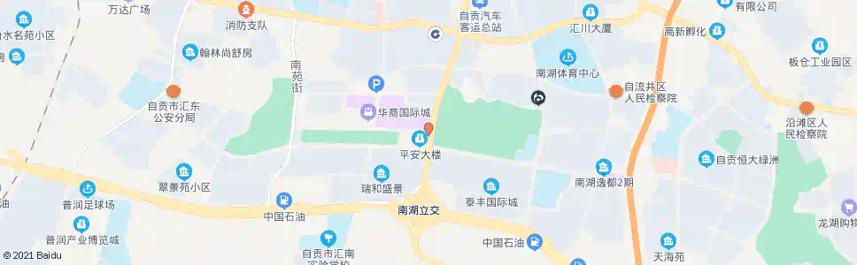 自贡南湖公园_公交站地图_自贡公交_妙搜公交查询2025