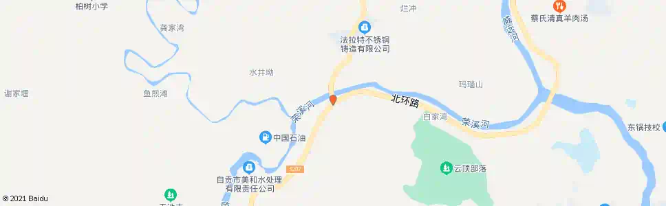 自贡雷公滩大桥_公交站地图_自贡公交_妙搜公交查询2025