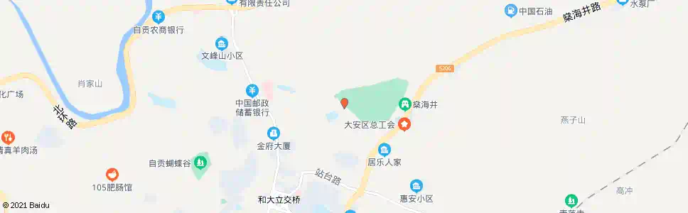 自贡三星职校_公交站地图_自贡公交_妙搜公交查询2025