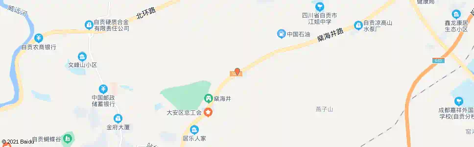 自贡烈士陵园_公交站地图_自贡公交_妙搜公交查询2025