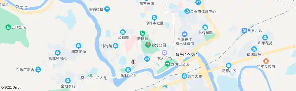 自贡彩灯公园_公交站地图_自贡公交_妙搜公交查询2025