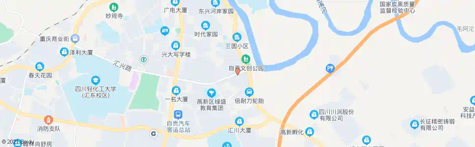 自贡毛家坝_公交站地图_自贡公交_妙搜公交查询2025