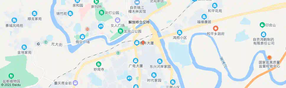 自贡泰丰大厦_公交站地图_自贡公交_妙搜公交查询2025