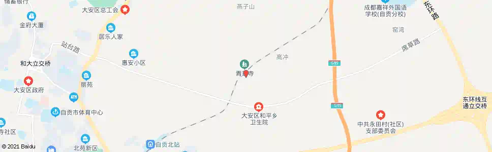 自贡青岩洞_公交站地图_自贡公交_妙搜公交查询2025