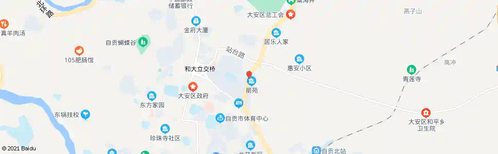 自贡洞口井_公交站地图_自贡公交_妙搜公交查询2025