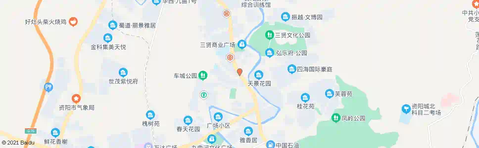 资阳天景花园_公交站地图_资阳公交_妙搜公交查询2025