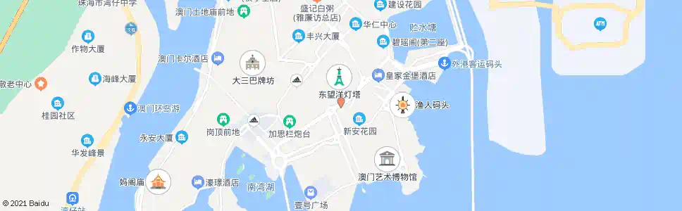 澳門東門拱門_巴士站地圖_澳門巴士_妙搜巴士搜尋2025