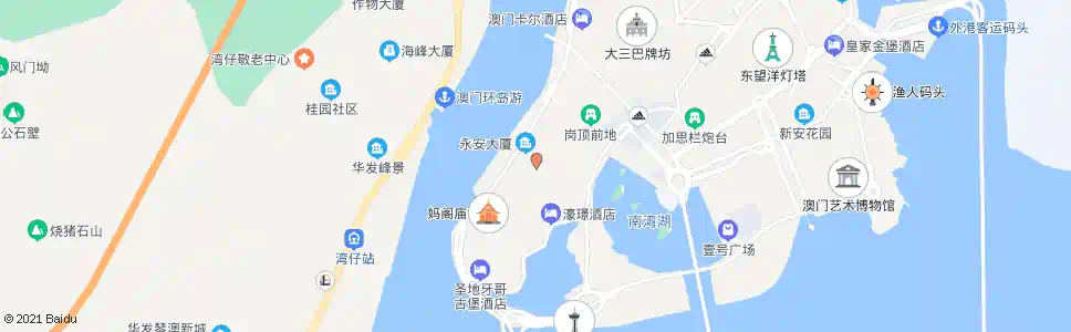 澳門下環(小販巷)_巴士站地圖_澳門巴士_妙搜巴士搜尋2025