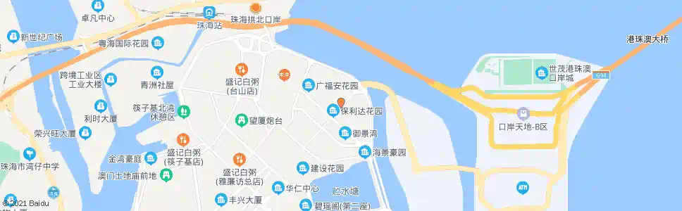 澳門東北大馬路(海濱)(北行)_巴士站地圖_澳門巴士_妙搜巴士搜尋2025