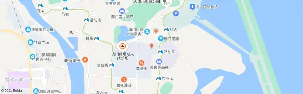 澳門連貫公路(新濠天地)_巴士站地圖_澳門巴士_妙搜巴士搜尋2025