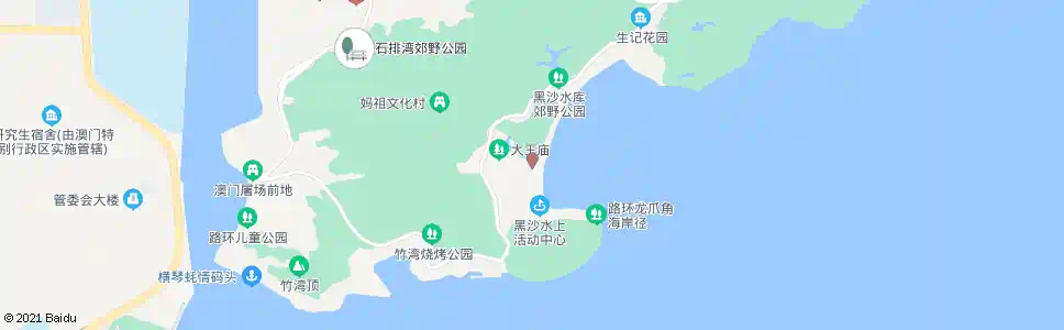 澳門黑沙_巴士站地圖_澳門巴士_妙搜巴士搜尋2025