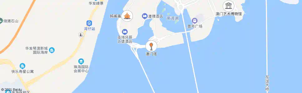 澳門澳門旅遊塔_巴士站地圖_澳門巴士_妙搜巴士搜尋2025