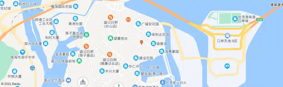 澳門東北大馬路(海濱)_巴士站地圖_澳門巴士_妙搜巴士搜尋2025