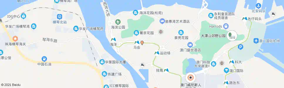 澳門賽馬會(柯維納馬路)_巴士站地圖_澳門巴士_妙搜巴士搜尋2025