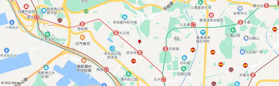 香港深水埗(欽州街)_巴士站地圖_香港巴士_妙搜巴士搜尋2025