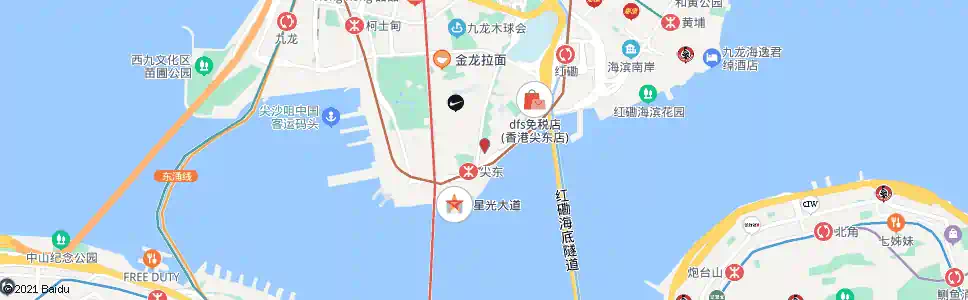 香港尖沙咀麼地道_巴士站地圖_香港巴士_妙搜巴士搜尋2025