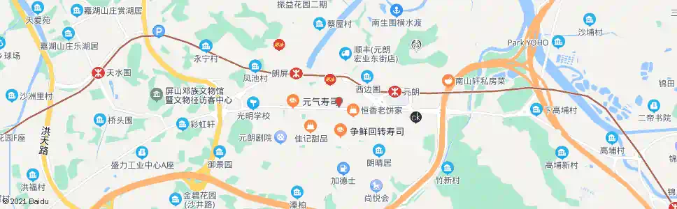 香港元朗(福康街)_巴士站地圖_香港巴士_妙搜巴士搜尋2025