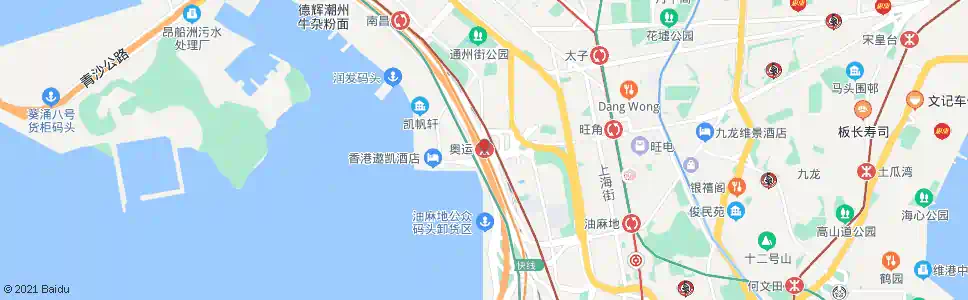 香港奧運鐵路站_巴士站地圖_香港巴士_妙搜巴士搜尋2025
