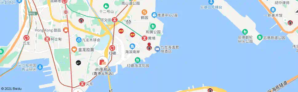 香港黃埔花園(吉之島)_巴士站地圖_香港巴士_妙搜巴士搜尋2025