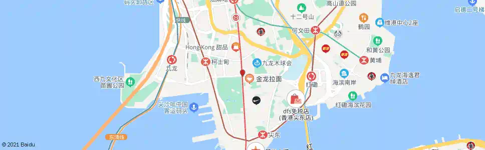 香港港景峰(近柯士甸站F出口)_巴士站地圖_香港巴士_妙搜巴士搜尋2025