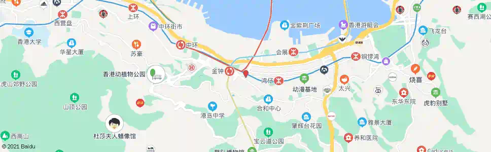 香港金鐘道(金鐘廊太古廣場)_巴士站地圖_香港巴士_妙搜巴士搜尋2025