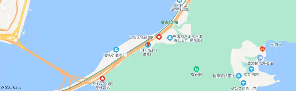 香港小蠔灣政府維修廠_巴士站地圖_香港巴士_妙搜巴士搜尋2025
