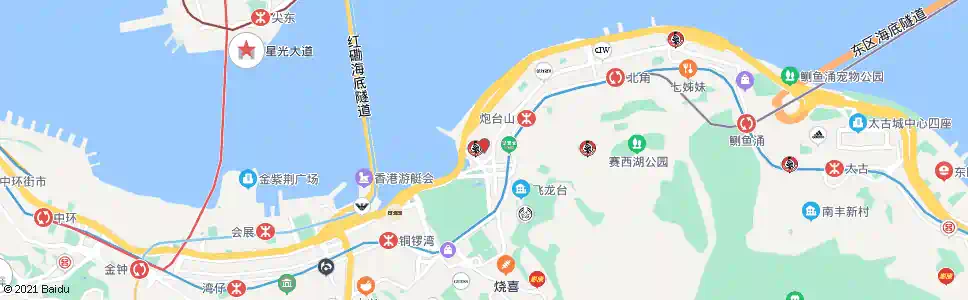 香港銅鑼灣(威非路道)_巴士站地圖_香港巴士_妙搜巴士搜尋2025