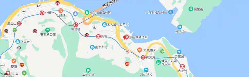 香港鯉景灣及東區法院_巴士站地圖_香港巴士_妙搜巴士搜尋2025