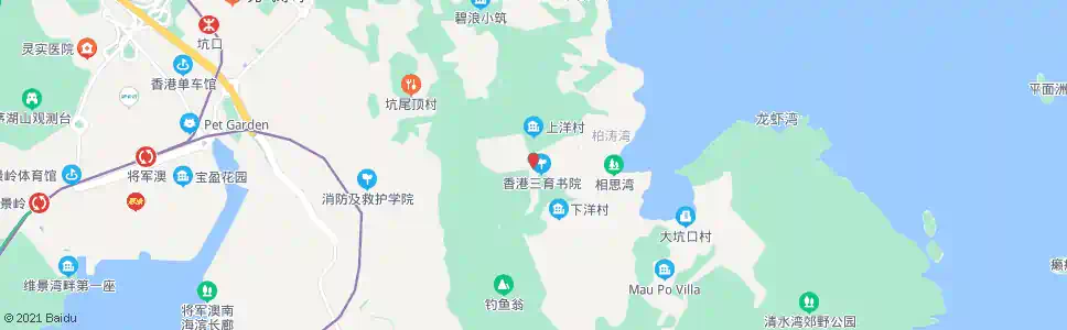 香港上洋(三育中學香港三育書院)_巴士站地圖_香港巴士_妙搜巴士搜尋2025