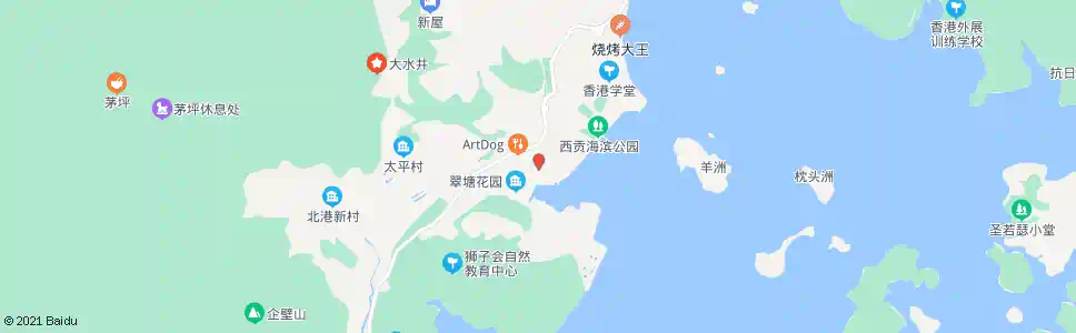 香港西貢公路(白沙灣)_巴士站地圖_香港巴士_妙搜巴士搜尋2025