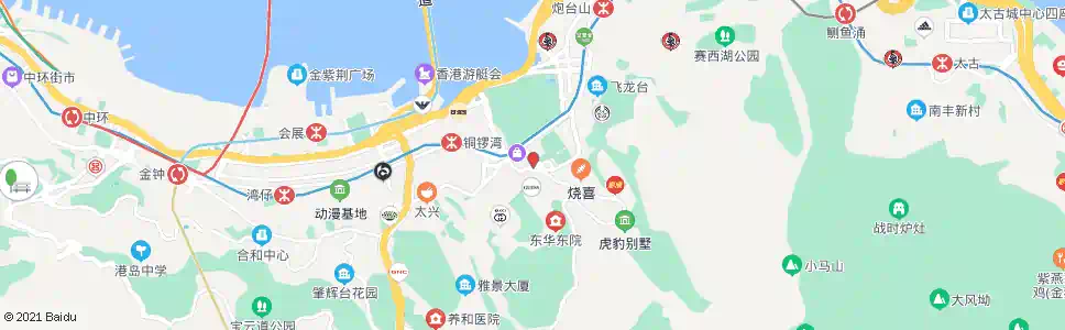 香港銅鑼灣(摩頓台)_巴士站地圖_香港巴士_妙搜巴士搜尋2025