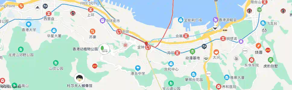 香港金鐘(西)_巴士站地圖_香港巴士_妙搜巴士搜尋2025
