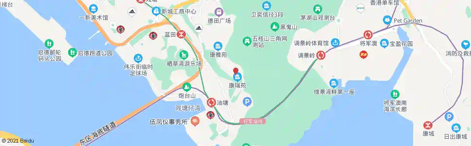 香港康柏苑金柏閣_巴士站地圖_香港巴士_妙搜巴士搜尋2025