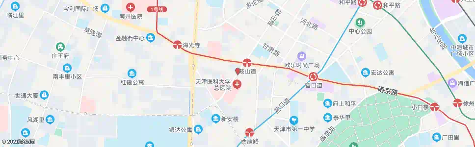 天津总医院_公交站地图_天津公交_妙搜公交查询2025