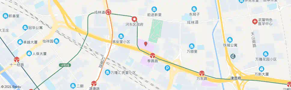 天津泰兴南路(河东万达广场)_公交站地图_天津公交_妙搜公交查询2025