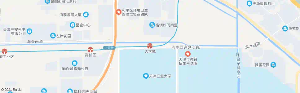 天津大学城地铁站_公交站地图_天津公交_妙搜公交查询2025