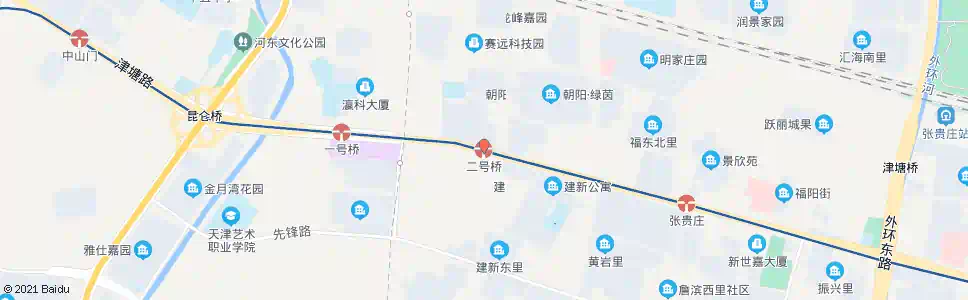 天津二号桥站_公交站地图_天津公交_妙搜公交查询2025