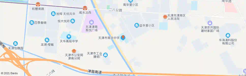 天津南华中学_公交站地图_天津公交_妙搜公交查询2025