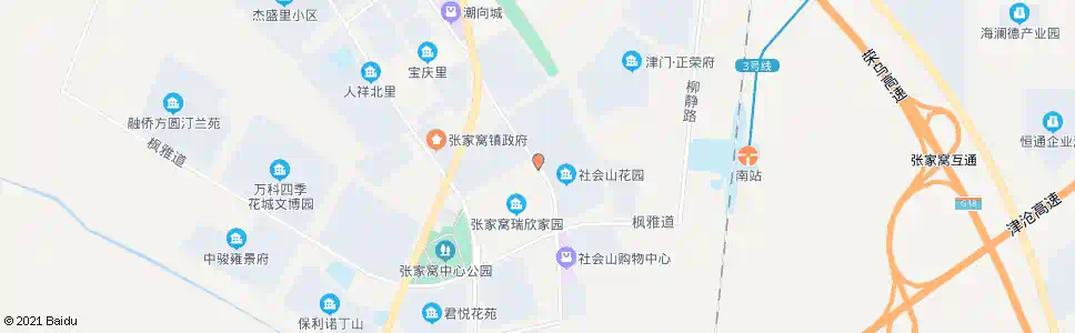 天津社会山花园_公交站地图_天津公交_妙搜公交查询2025
