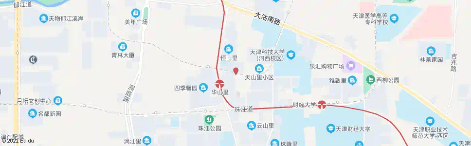 天津珠峰商场_公交站地图_天津公交_妙搜公交查询2025