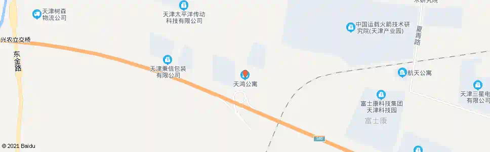 天津天鸿公寓_公交站地图_天津公交_妙搜公交查询2025