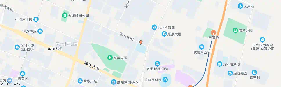 天津泰达二小_公交站地图_天津公交_妙搜公交查询2025